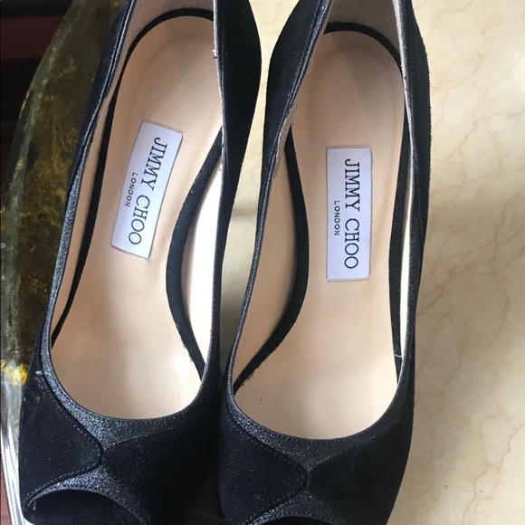 Jimmy Choo black pumps Sz.37 retail price $895 - Picture 1 of 4